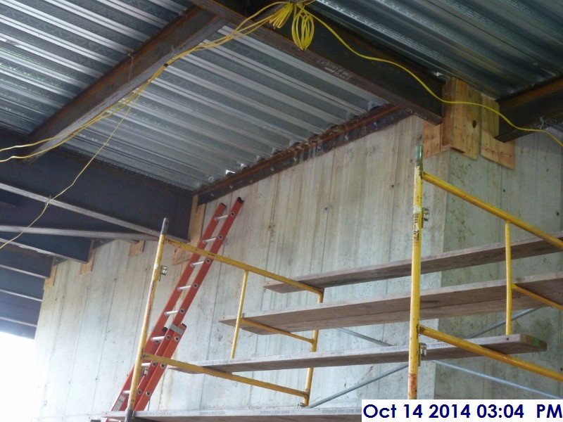 Installed pour stops around the elevator 1,2,3 shaft (2nd Floor) Facing South-West (800x600)